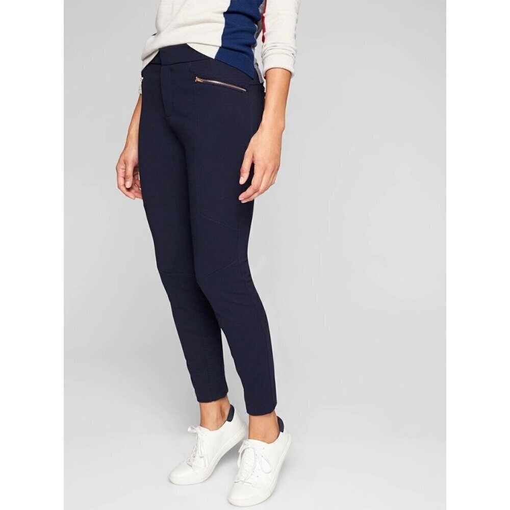Athleta navy ponte moto 2.0 pants size 8